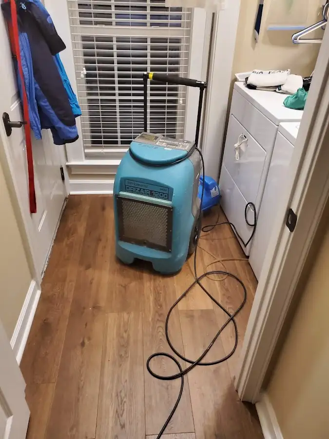 Commercial dehumidifier deployed for Flood Damage Cleanup in Waldorf
